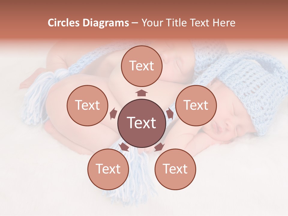 A Couple Of Babies Laying On Top Of Each Other PowerPoint Template