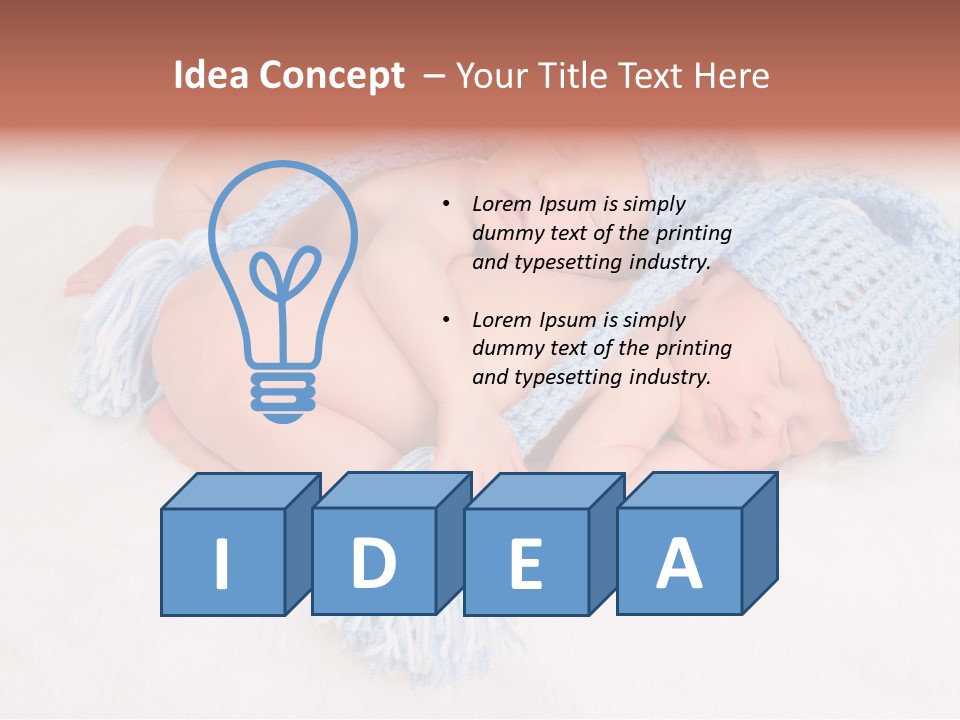 A Couple Of Babies Laying On Top Of Each Other PowerPoint Template