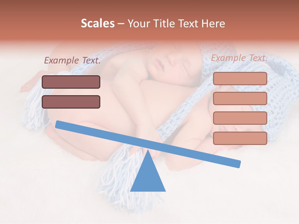 A Couple Of Babies Laying On Top Of Each Other PowerPoint Template