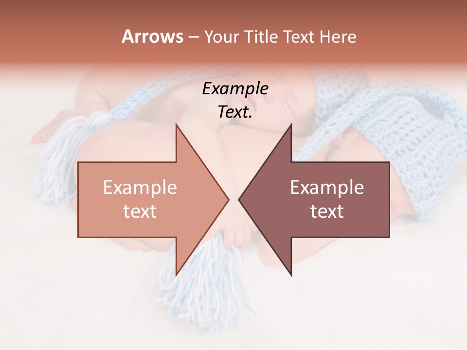 A Couple Of Babies Laying On Top Of Each Other PowerPoint Template