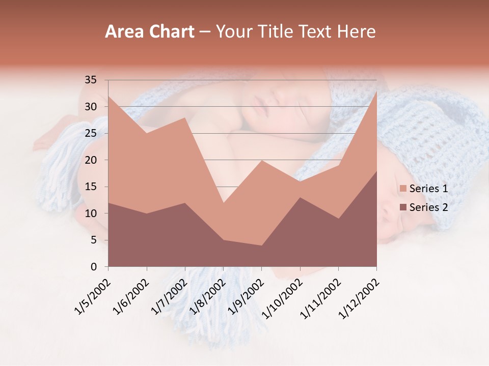 A Couple Of Babies Laying On Top Of Each Other PowerPoint Template