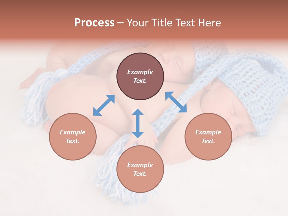 A Couple Of Babies Laying On Top Of Each Other PowerPoint Template