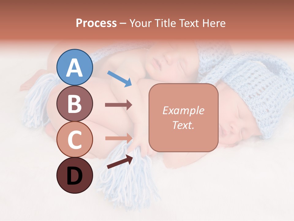 A Couple Of Babies Laying On Top Of Each Other PowerPoint Template