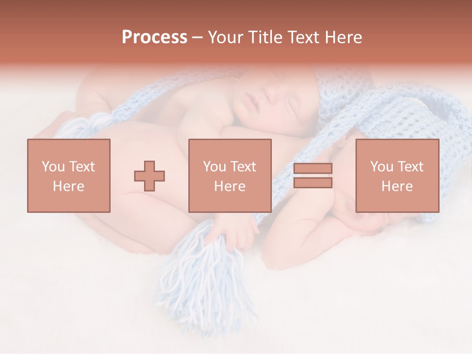 A Couple Of Babies Laying On Top Of Each Other PowerPoint Template