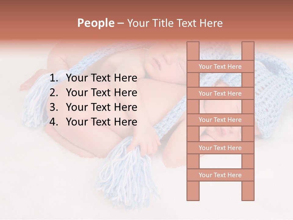 A Couple Of Babies Laying On Top Of Each Other PowerPoint Template
