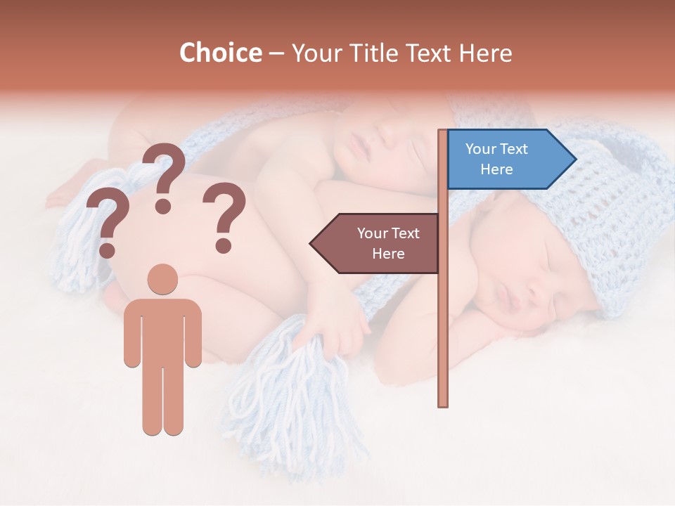 A Couple Of Babies Laying On Top Of Each Other PowerPoint Template