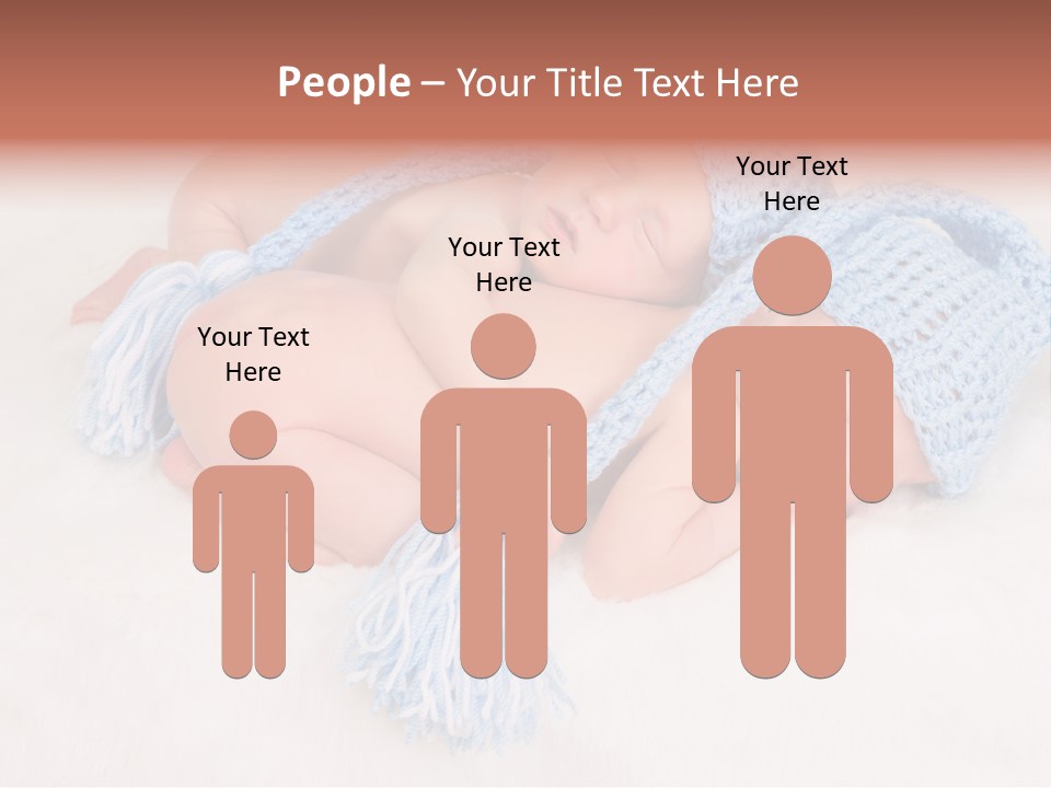 A Couple Of Babies Laying On Top Of Each Other PowerPoint Template