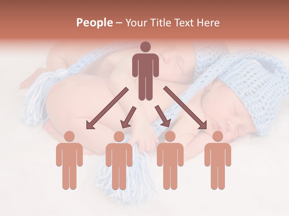 A Couple Of Babies Laying On Top Of Each Other PowerPoint Template