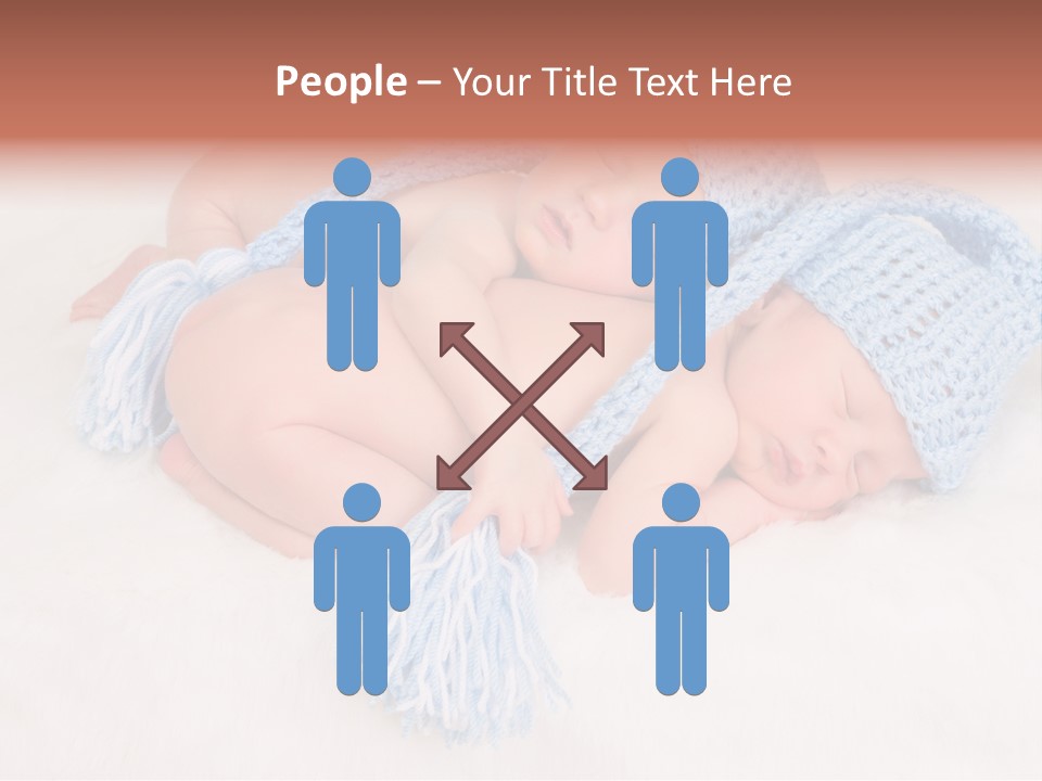 A Couple Of Babies Laying On Top Of Each Other PowerPoint Template