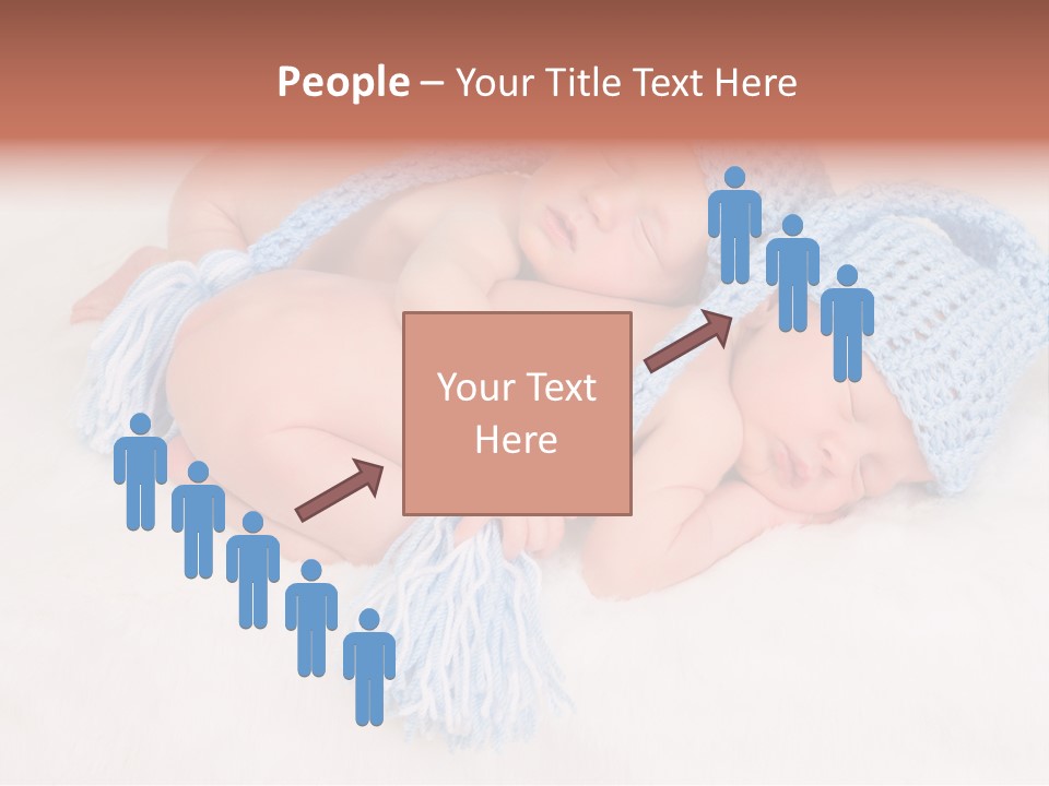 A Couple Of Babies Laying On Top Of Each Other PowerPoint Template