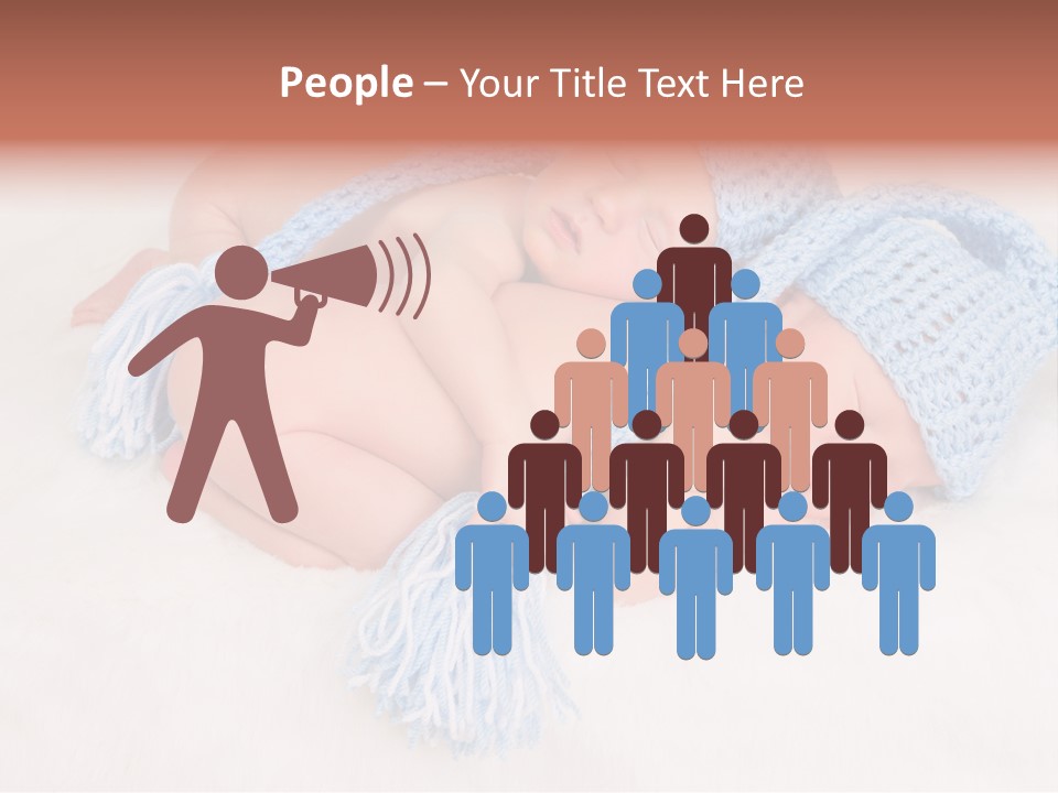 A Couple Of Babies Laying On Top Of Each Other PowerPoint Template