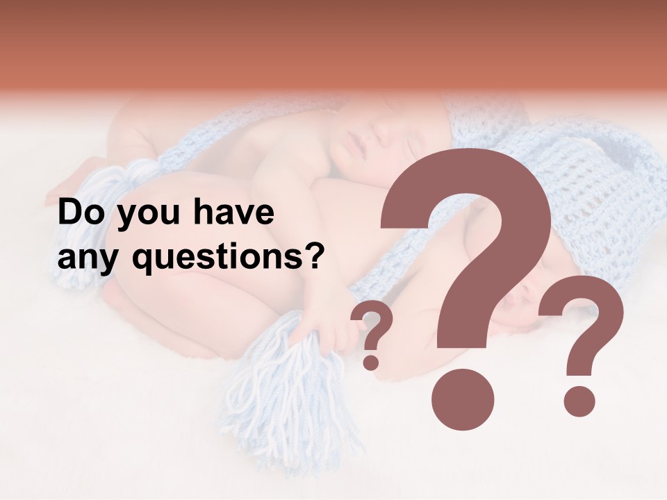 A Couple Of Babies Laying On Top Of Each Other PowerPoint Template