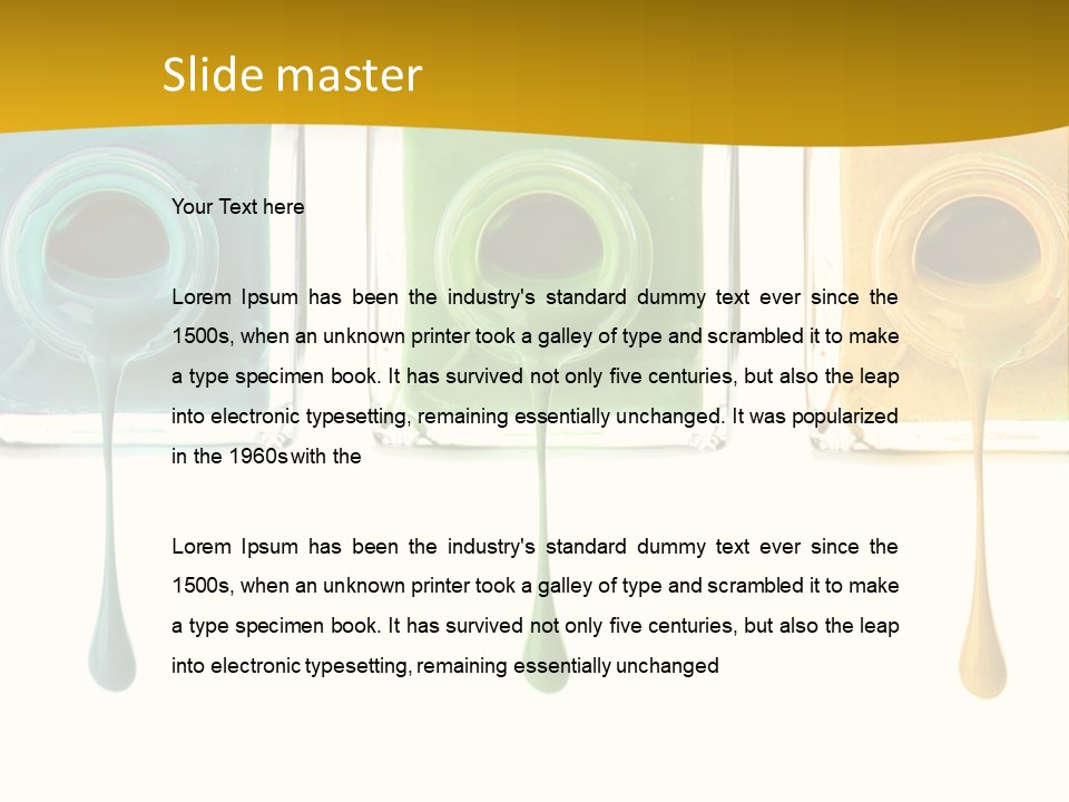 Isolated Fashion Manicure PowerPoint Template