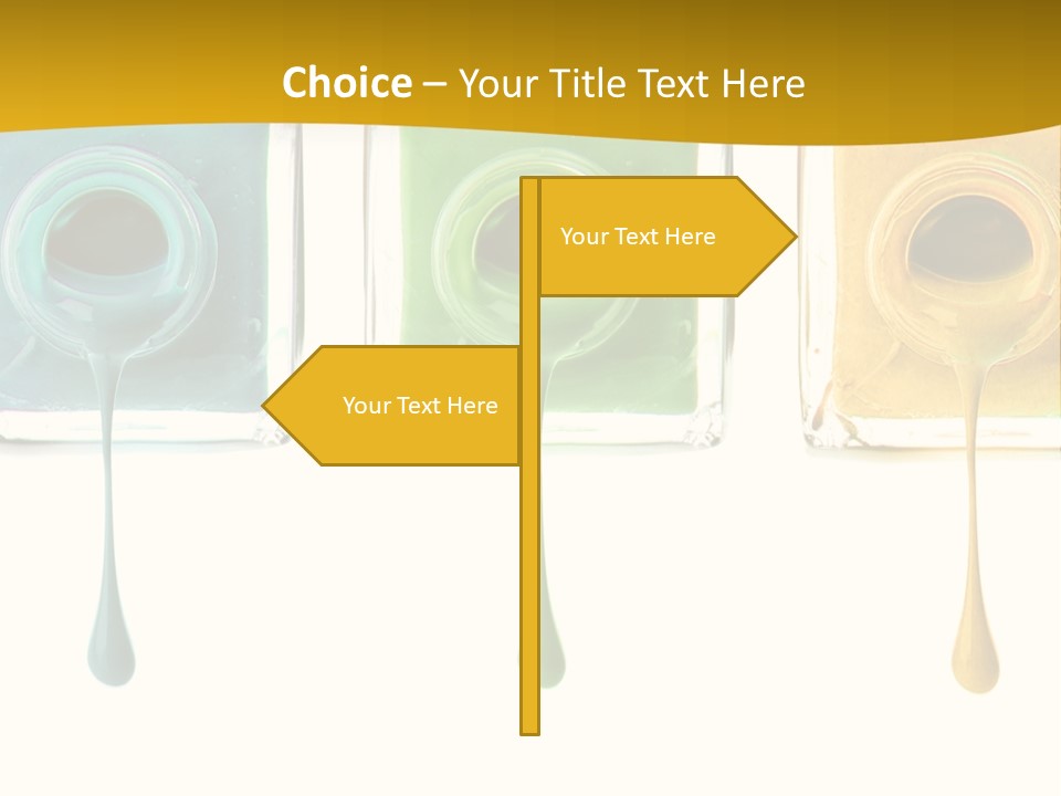 Isolated Fashion Manicure PowerPoint Template