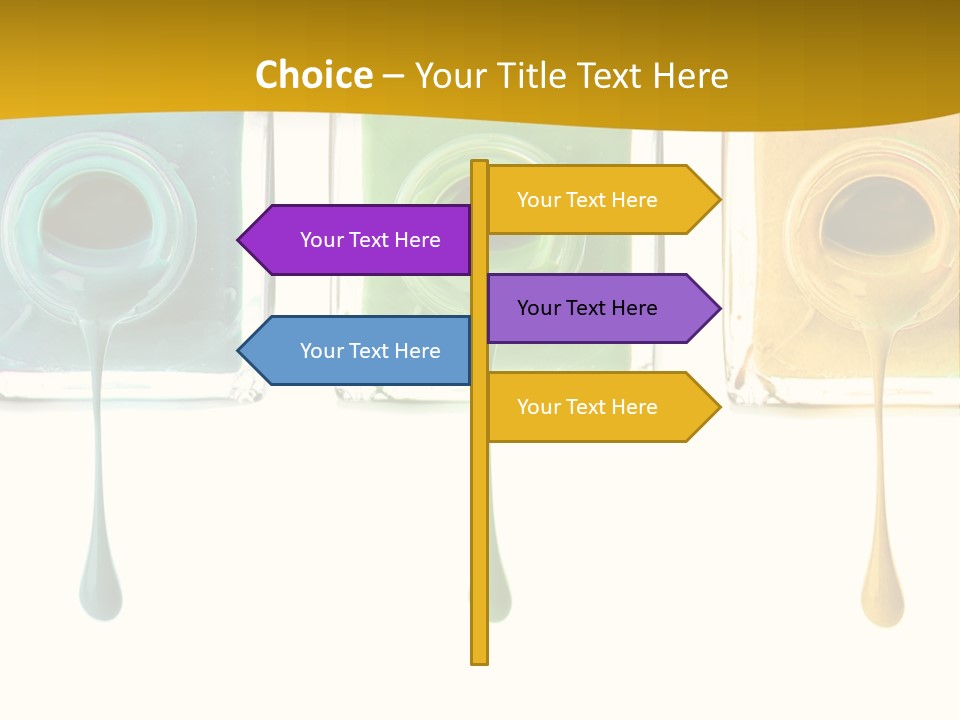 Isolated Fashion Manicure PowerPoint Template