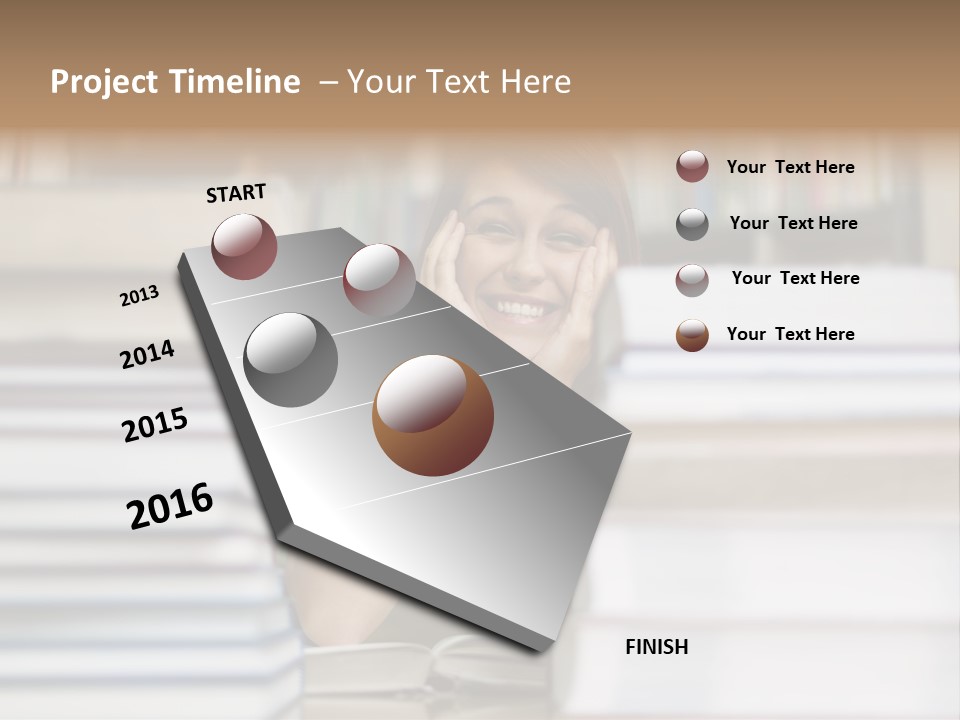 Student Book Young  PowerPoint Template
