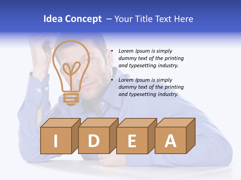 Individuality Closeup Indoors PowerPoint Template