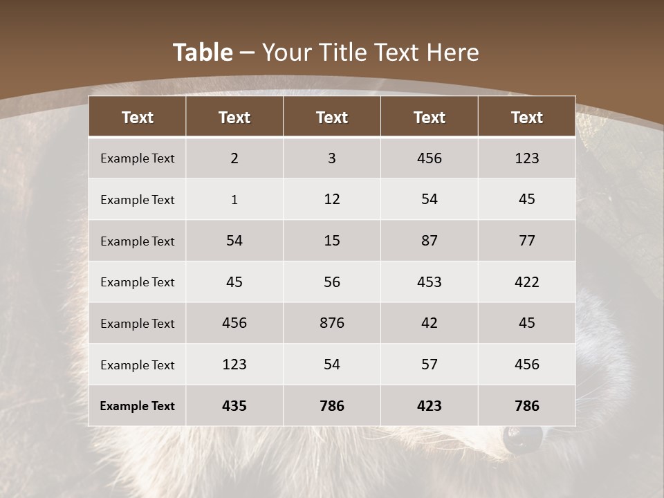Scared Animal Omnivore PowerPoint Template