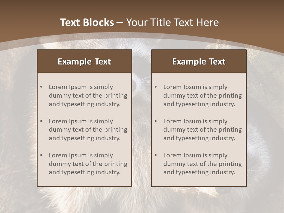Scared Animal Omnivore PowerPoint Template