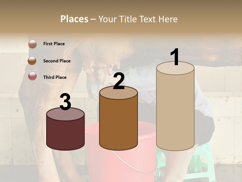 Nipple Milk Maid Woman PowerPoint Template