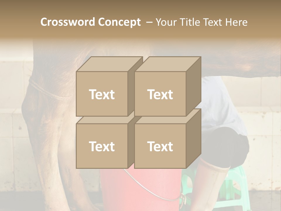 Nipple Milk Maid Woman PowerPoint Template
