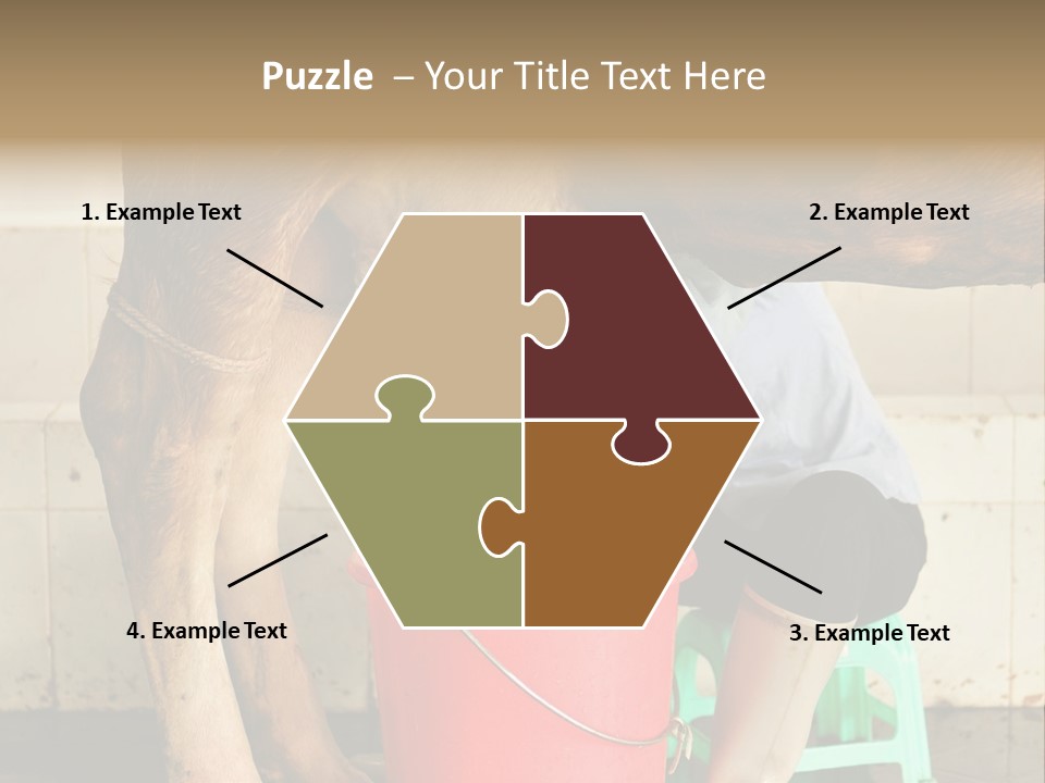 Nipple Milk Maid Woman PowerPoint Template