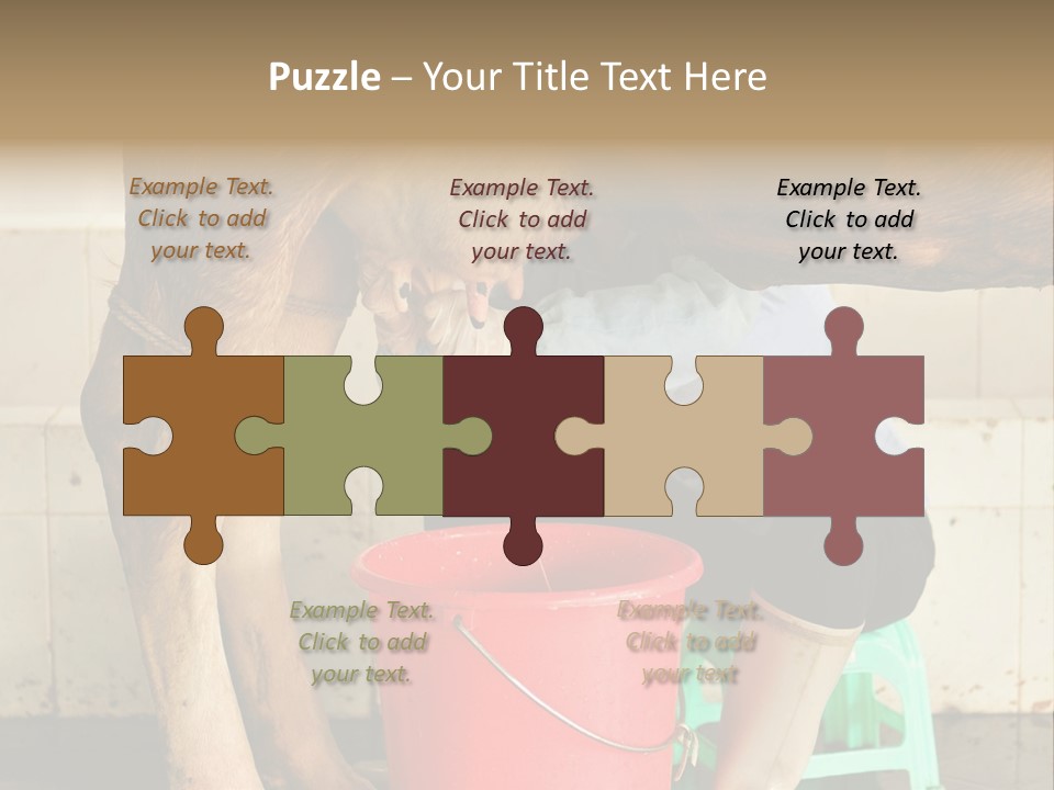 Nipple Milk Maid Woman PowerPoint Template