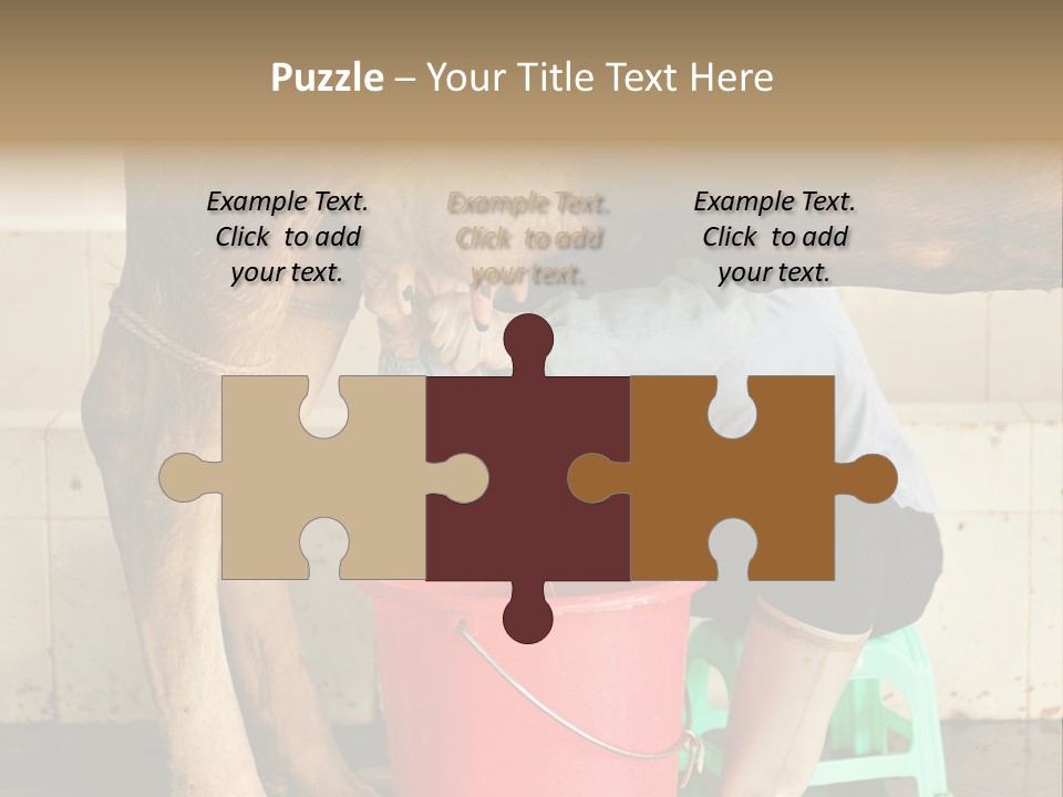 Nipple Milk Maid Woman PowerPoint Template