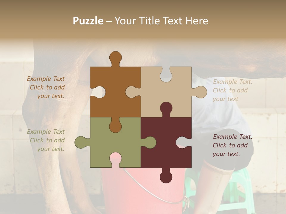 Nipple Milk Maid Woman PowerPoint Template