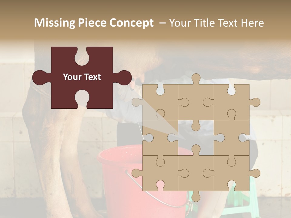 Nipple Milk Maid Woman PowerPoint Template