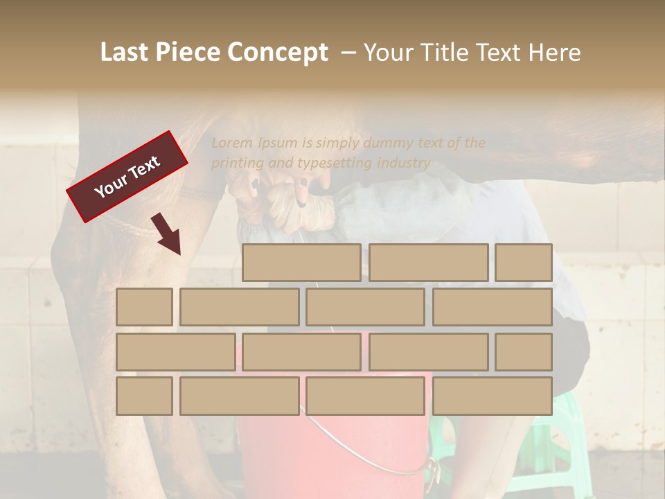 Nipple Milk Maid Woman PowerPoint Template