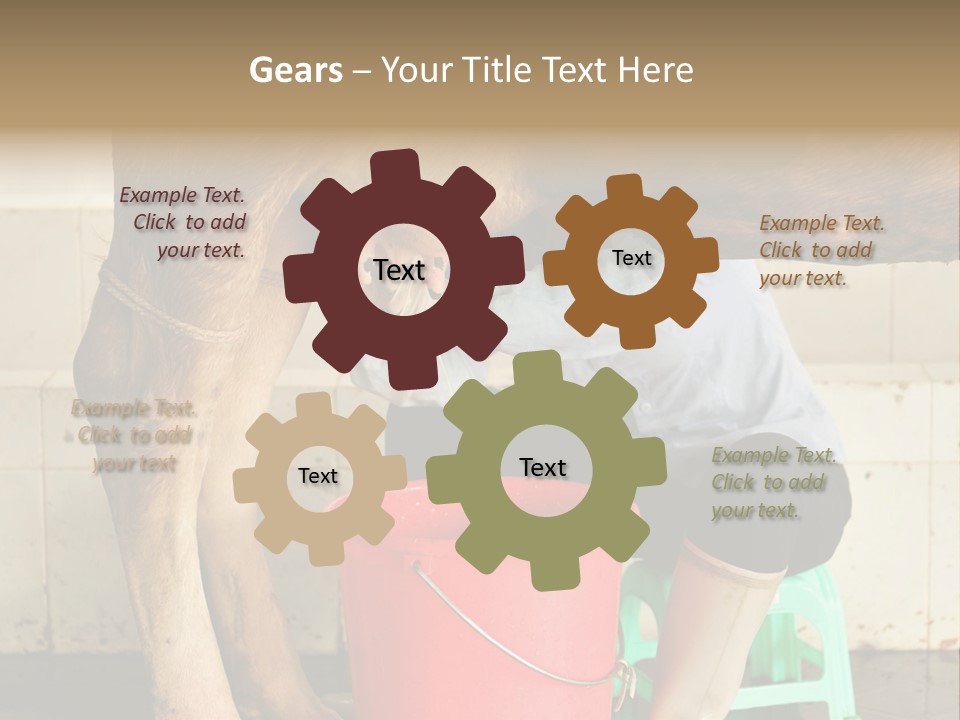 Nipple Milk Maid Woman PowerPoint Template