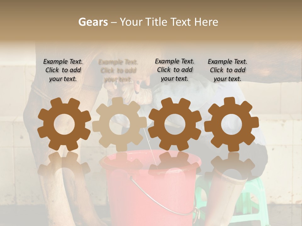 Nipple Milk Maid Woman PowerPoint Template