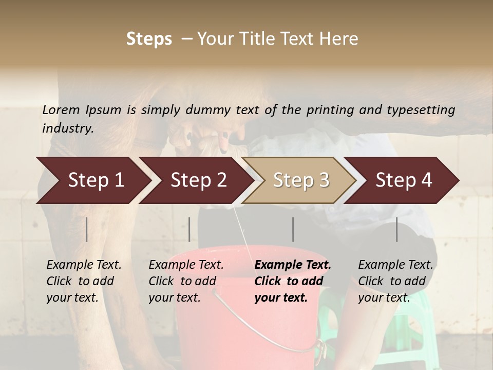 Nipple Milk Maid Woman PowerPoint Template