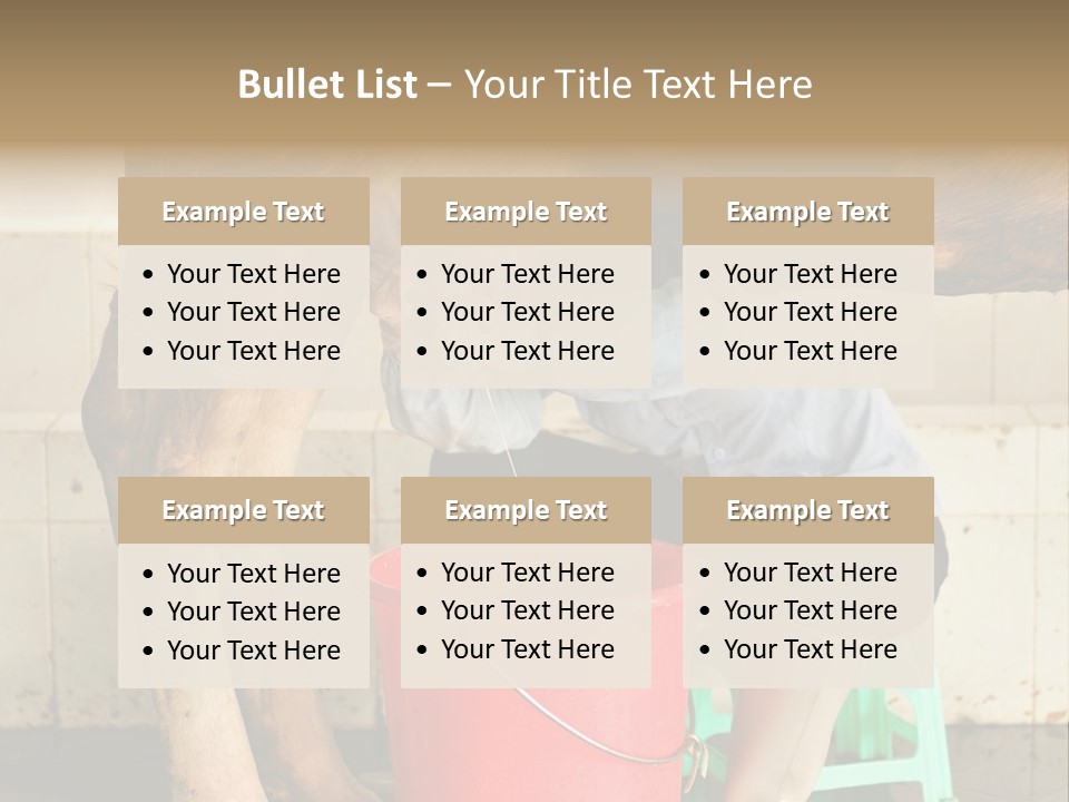 Nipple Milk Maid Woman PowerPoint Template