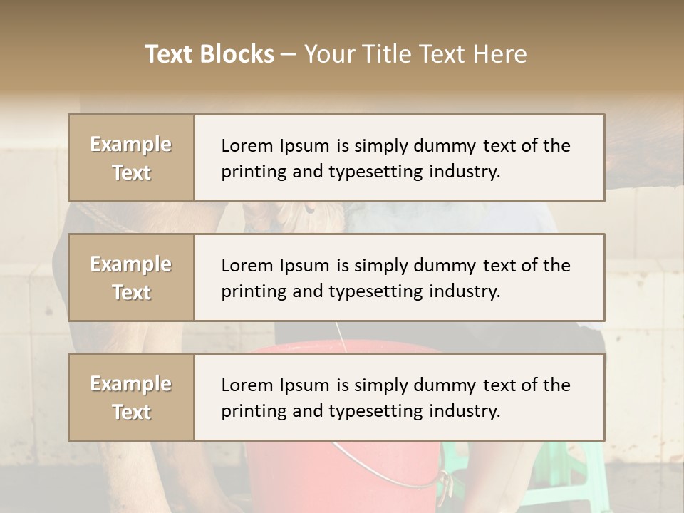 Nipple Milk Maid Woman PowerPoint Template