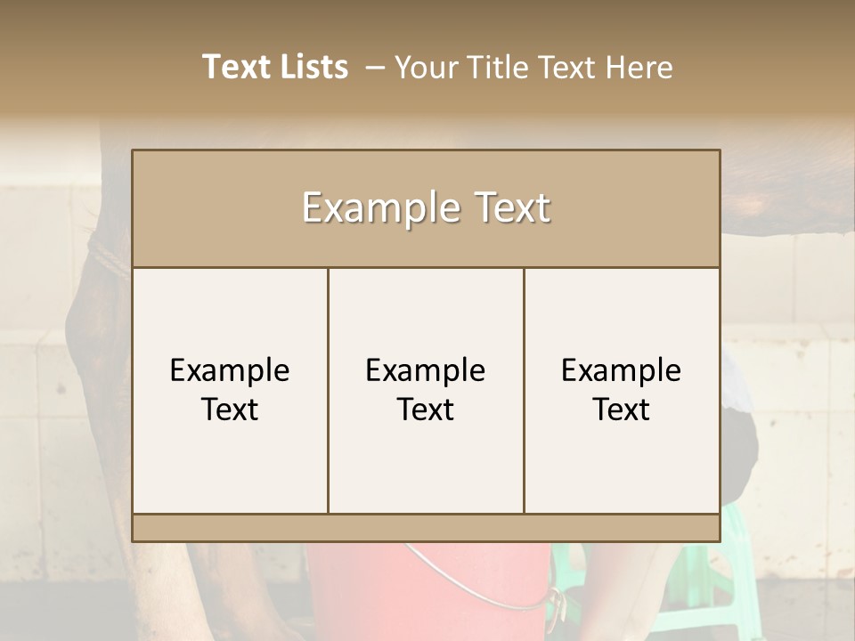 Nipple Milk Maid Woman PowerPoint Template