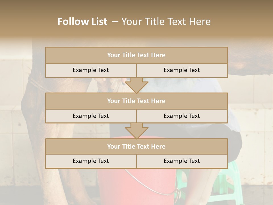 Nipple Milk Maid Woman PowerPoint Template