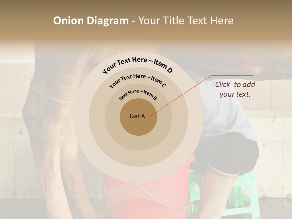 Nipple Milk Maid Woman PowerPoint Template