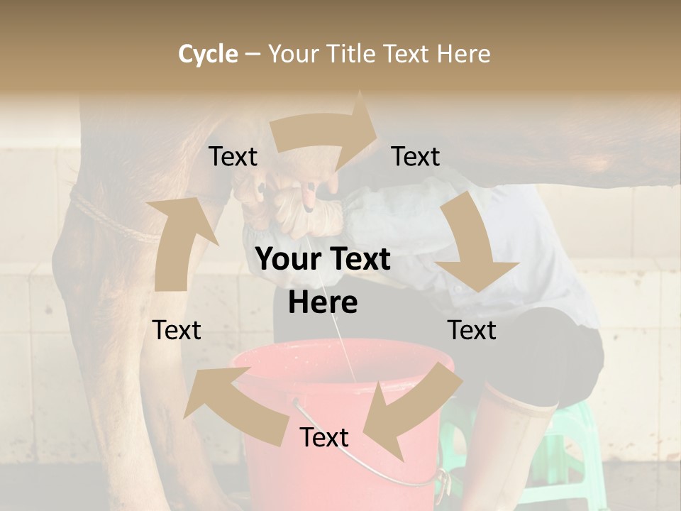 Nipple Milk Maid Woman PowerPoint Template