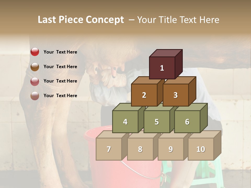 Nipple Milk Maid Woman PowerPoint Template