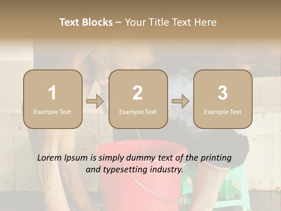 Nipple Milk Maid Woman PowerPoint Template