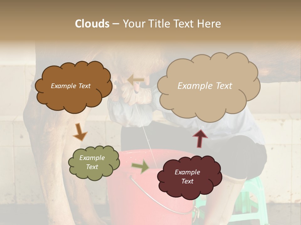 Nipple Milk Maid Woman PowerPoint Template