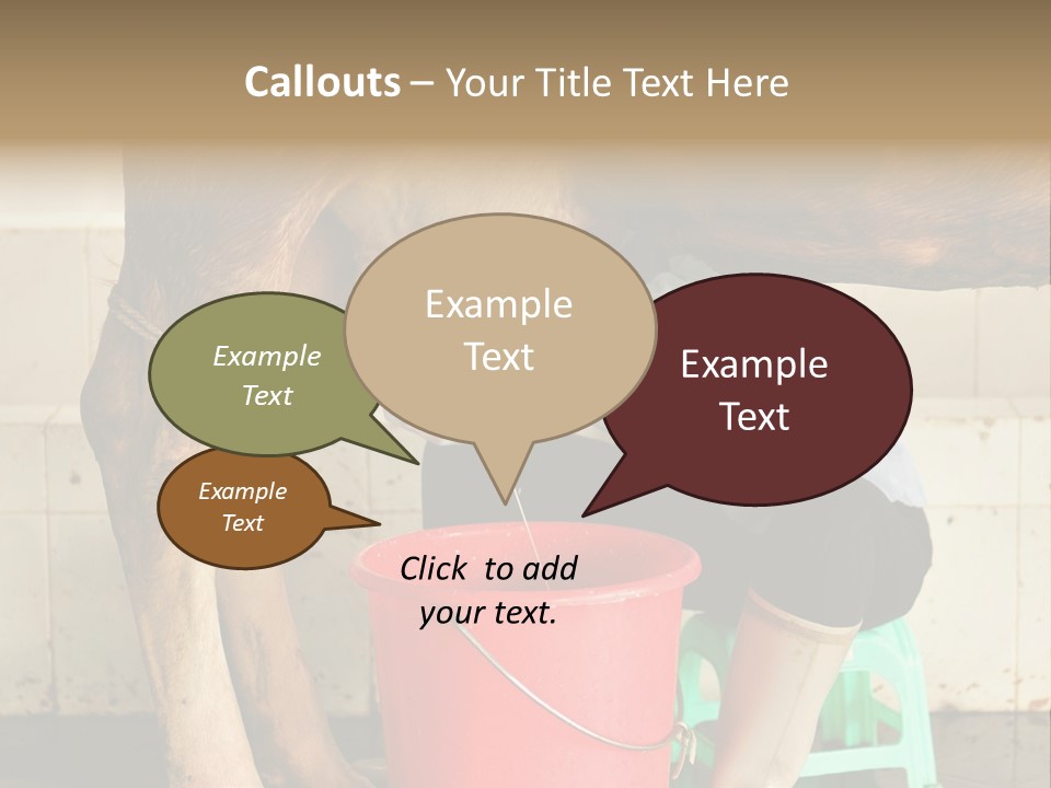 Nipple Milk Maid Woman PowerPoint Template