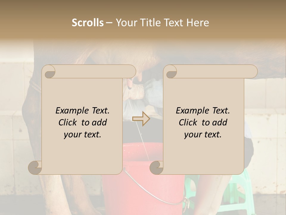 Nipple Milk Maid Woman PowerPoint Template