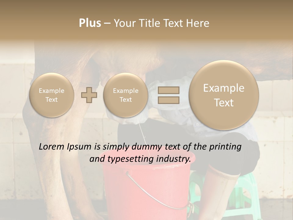 Nipple Milk Maid Woman PowerPoint Template