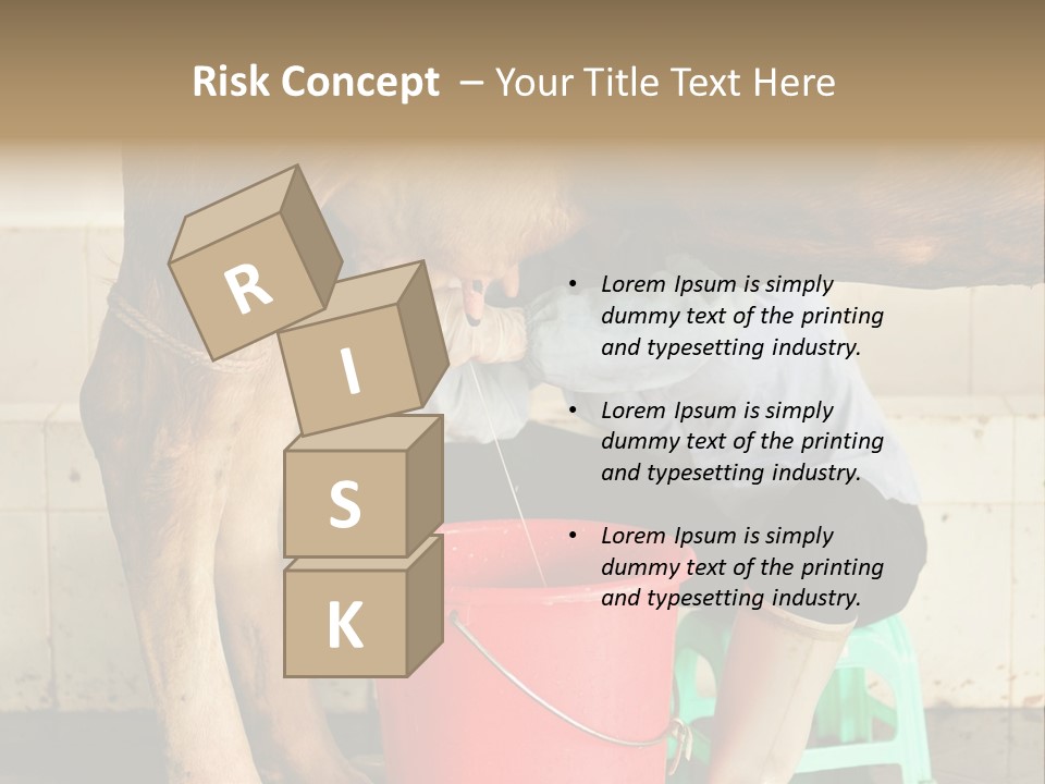 Nipple Milk Maid Woman PowerPoint Template