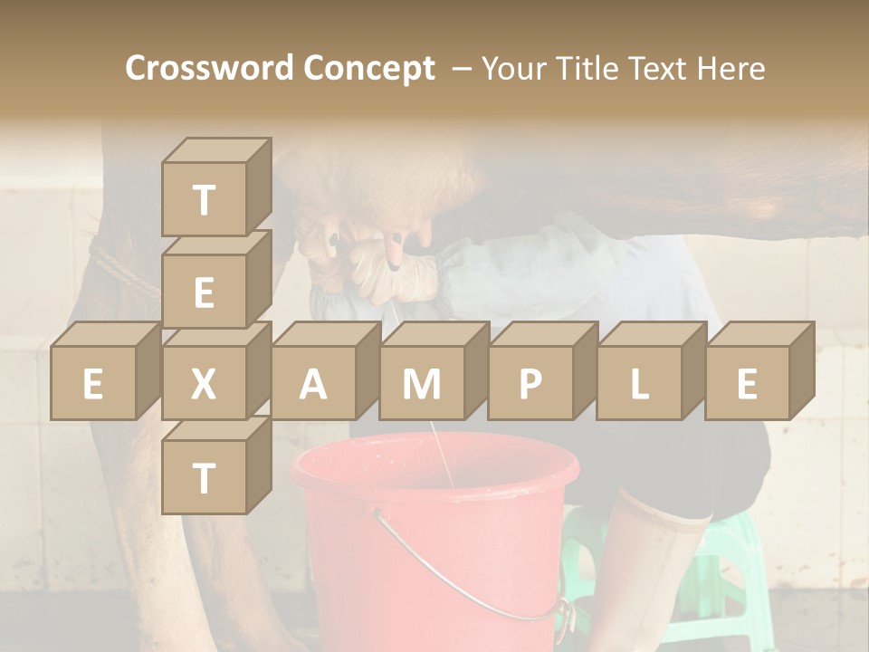 Nipple Milk Maid Woman PowerPoint Template