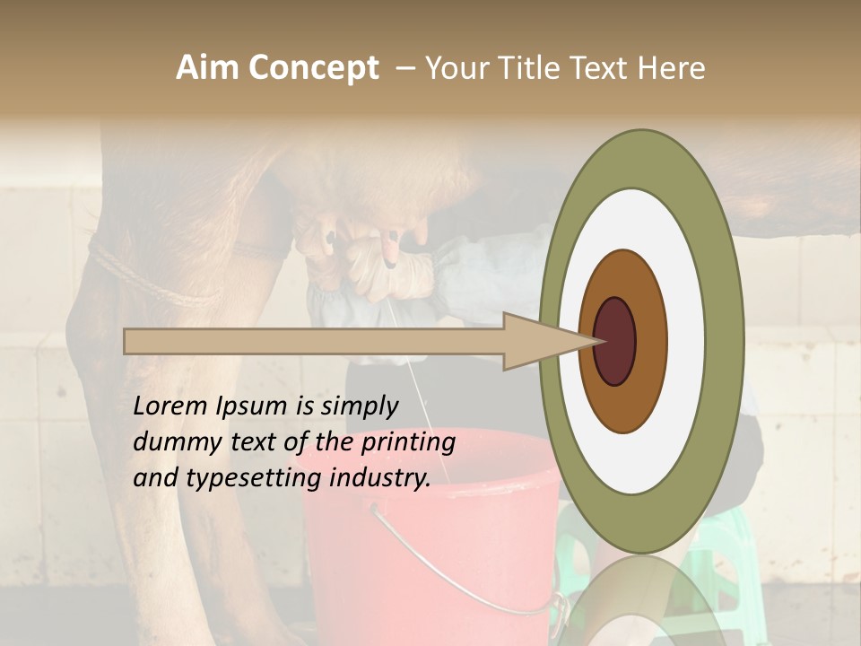 Nipple Milk Maid Woman PowerPoint Template