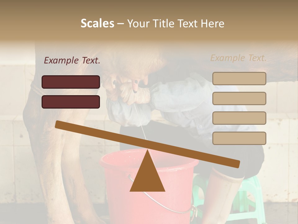 Nipple Milk Maid Woman PowerPoint Template